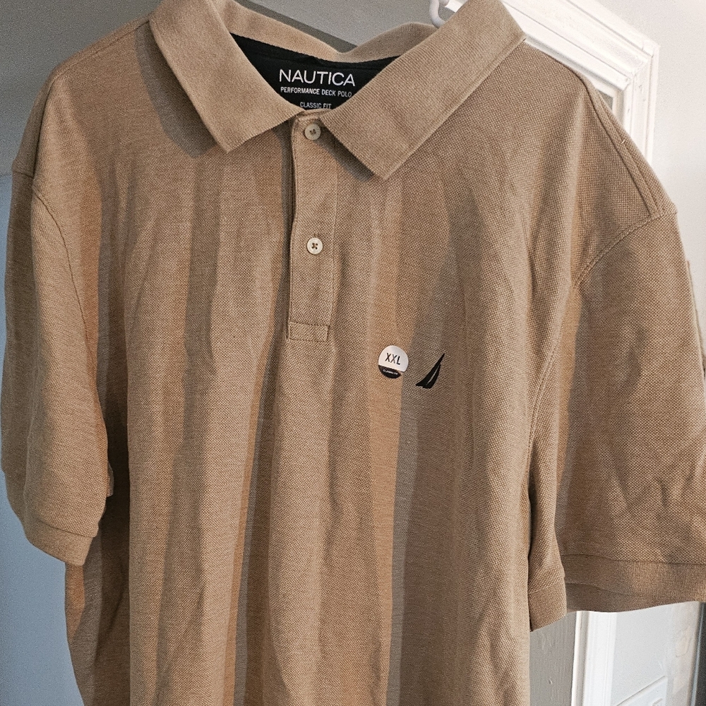 Nautica Beige Polo Shirt